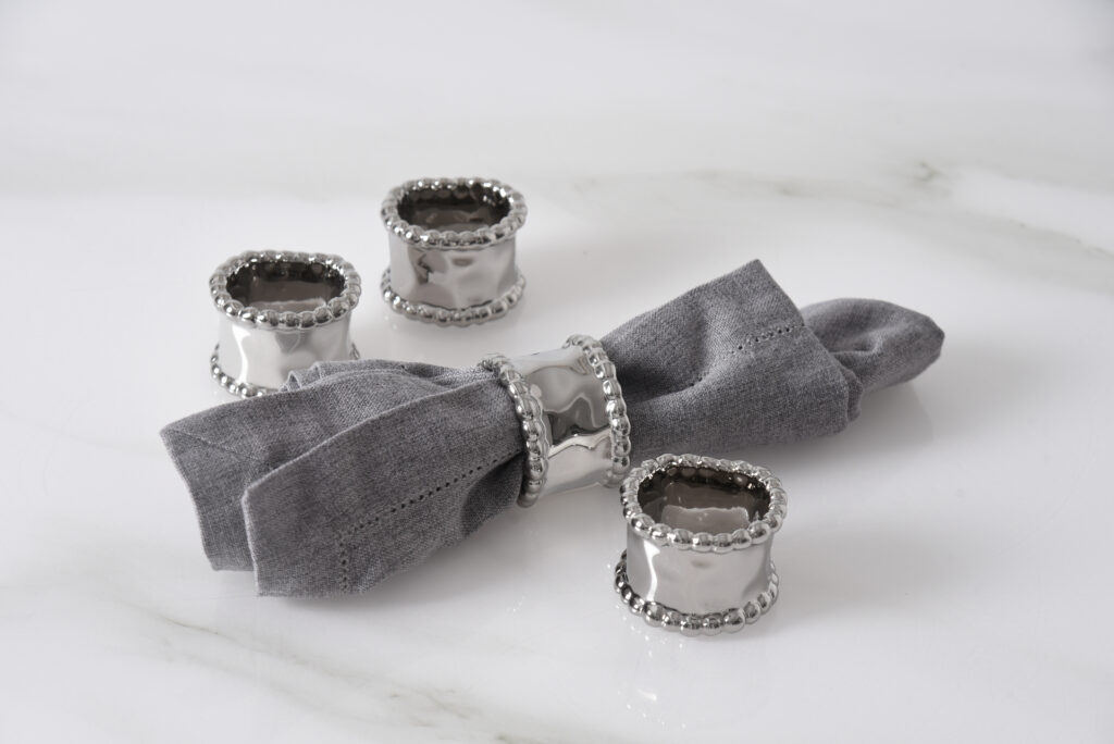 Pinpoint Napkin Rings Set of 4 Napkin Rings - Pampa Bay