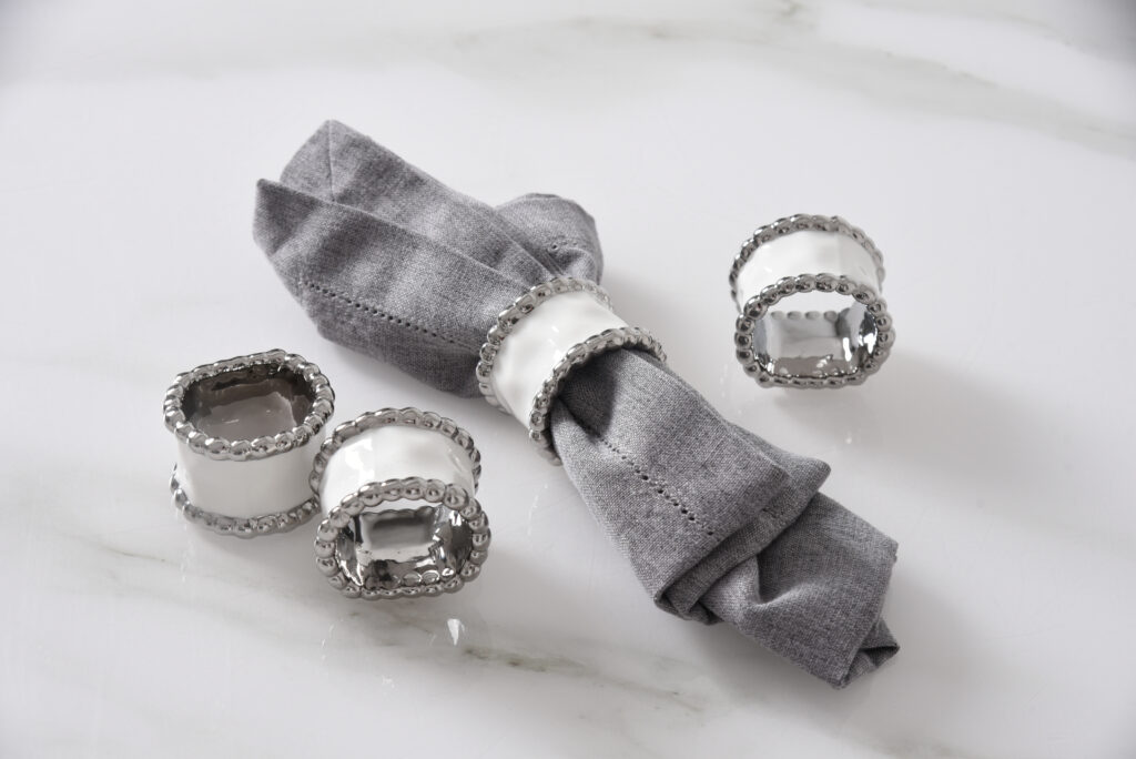 Pinpoint Napkin Rings Set of 4 Napkin Rings - Pampa Bay