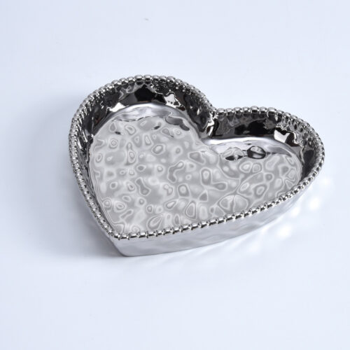 Image by Medium Heart Dish, Silver