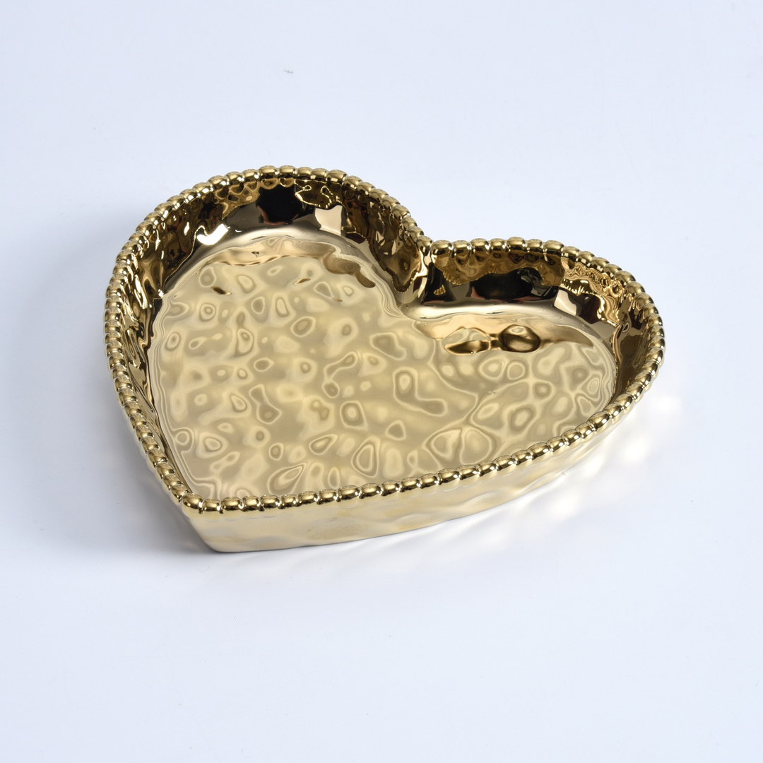 Image by Medium Heart Dish, Gold