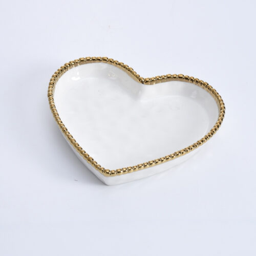 Image by Medium Heart Dish, White Gold