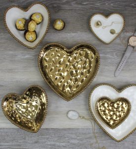 Image by Mini Heart Dish, White Gold
