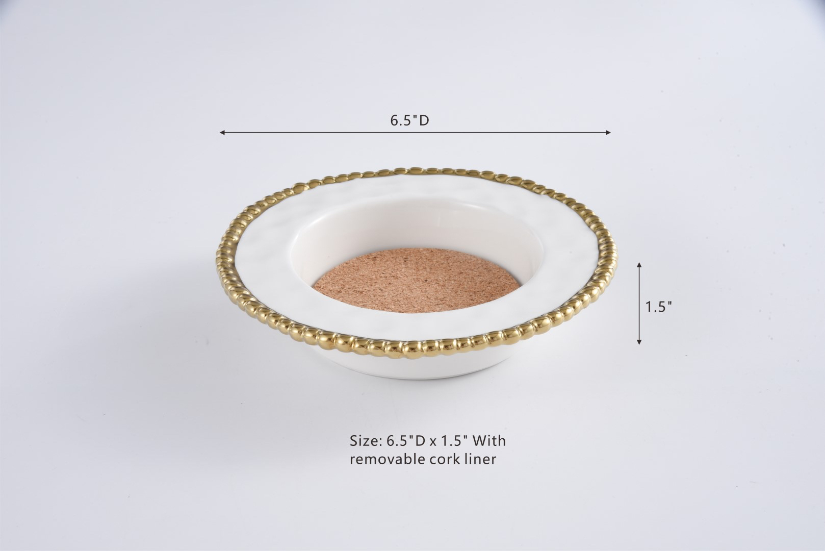 Size: 6.5" D x 1.5"