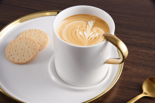 Image by Cappuccino Cup and Plate