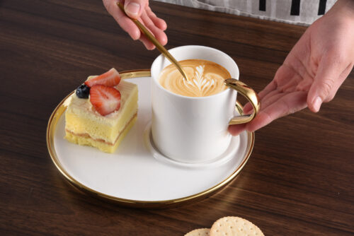 Image by Cappuccino Cup and Plate