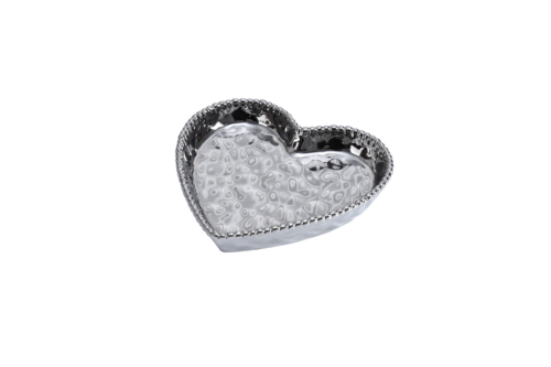 Image by Medium Heart Dish, Silver