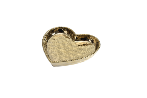 Image by Medium Heart Dish, Gold