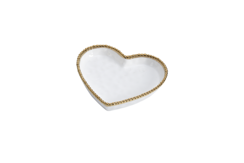 Image by Medium Heart Dish, White Gold