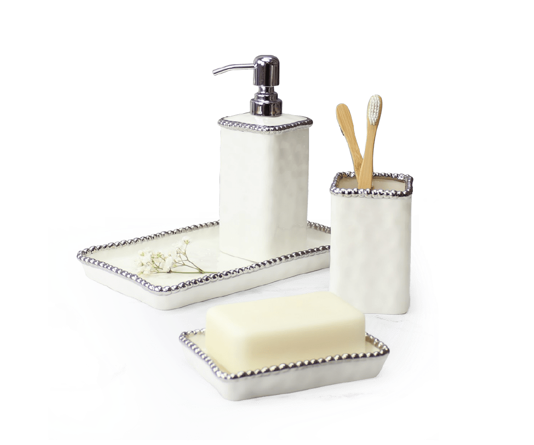 Vanity Accessories with Silver Beads Pampa Bay