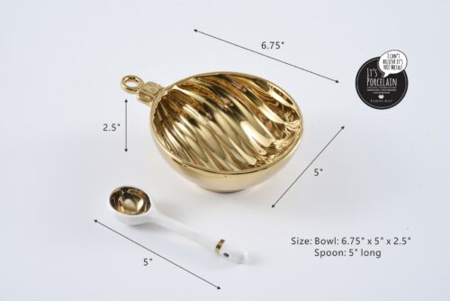 Size: 6.75" x 5" x 2.5" - Spoon: 5" Long