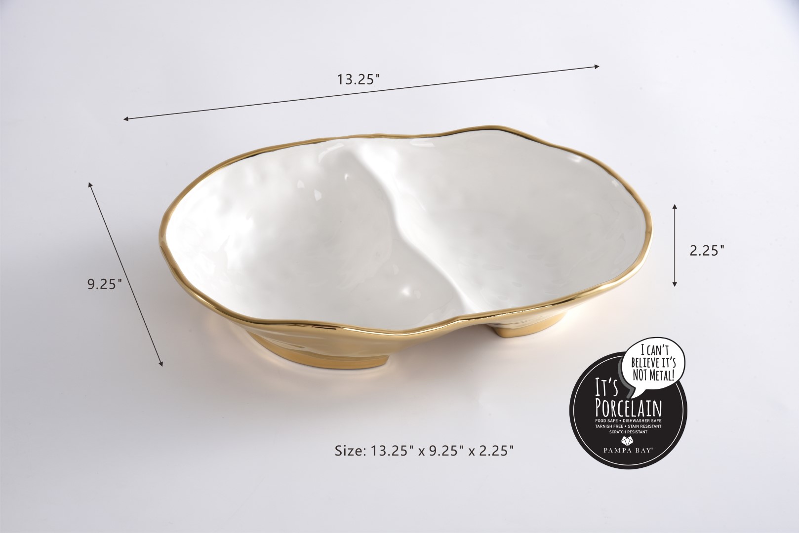 Size: 13.25" x 9.25" x 2.25"