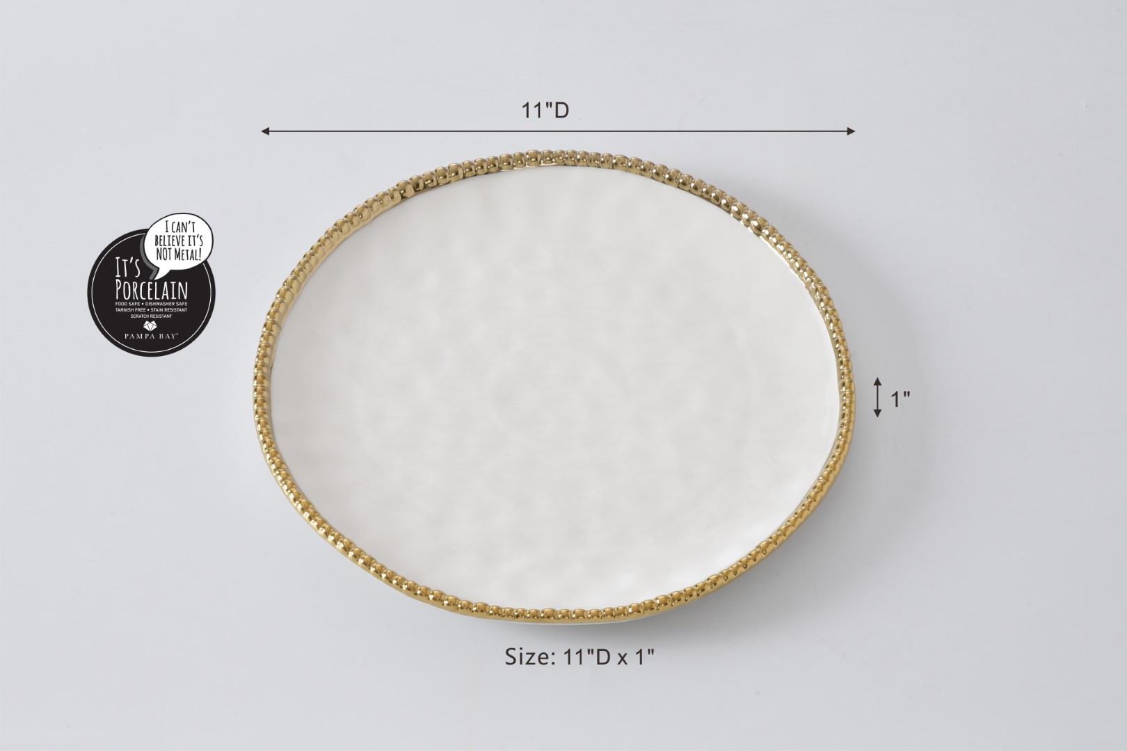 Size: 11" D x 1"
