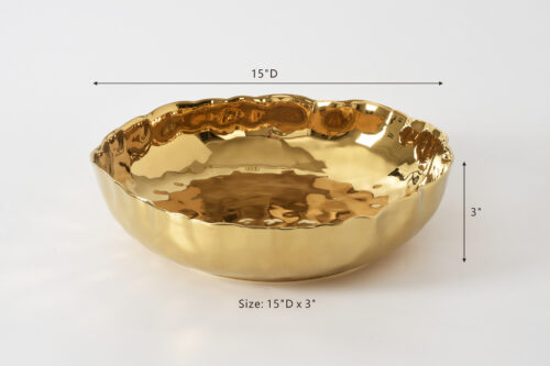Size: 15" D x 3"