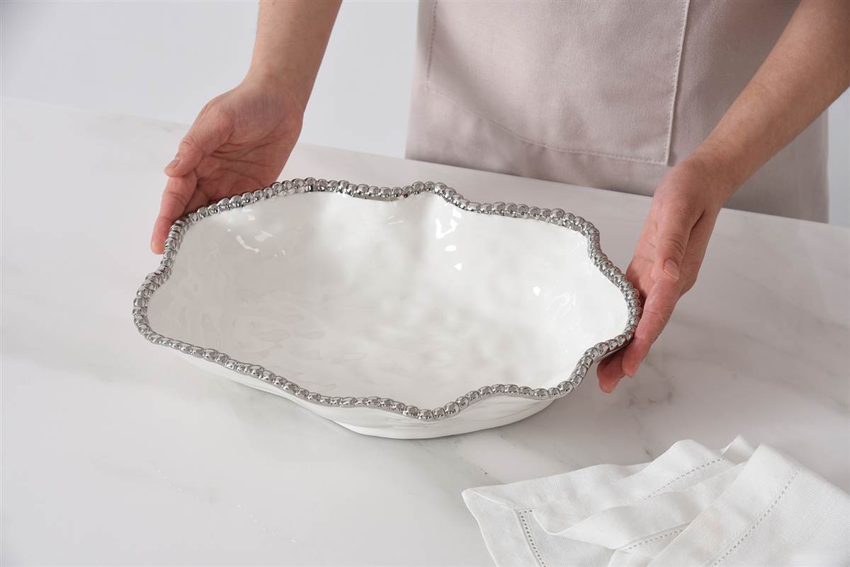 Pampa Bay Golden Salerno, Serving Bowl, 12" x 9" x 3" - Thumbnail 4